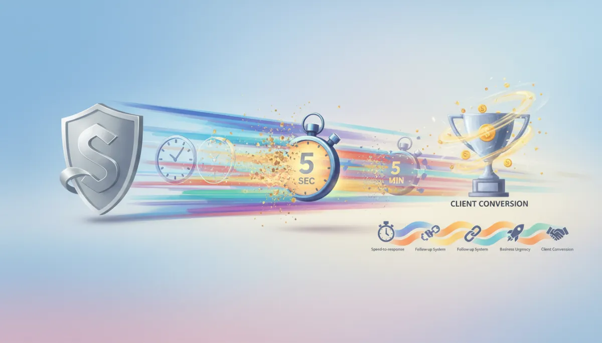 Business person quickly responding to client inquiry on a laptop