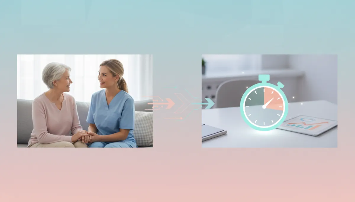 Senior living sales director calling a family lead in office