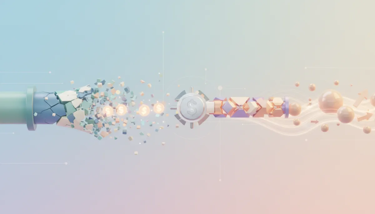 3D render of a soft, modern pipeline infrastructure concept