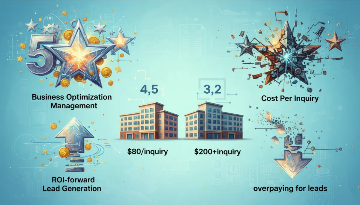 Senior living director analyzing star ratings and cost data