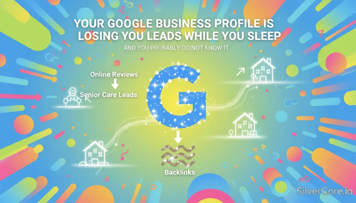 Abstract illustration of Google Business Profile impact on leads