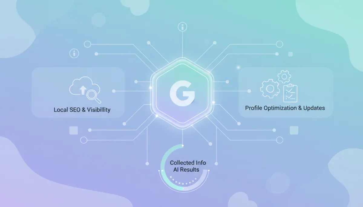 Illustration of a business profile optimization process