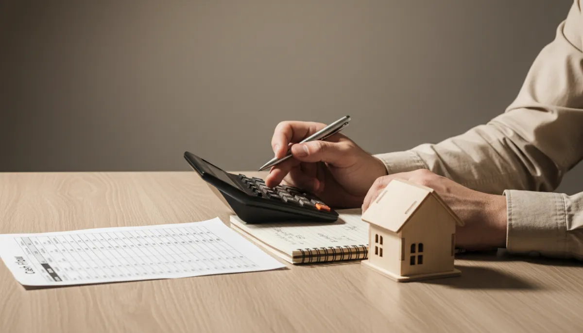 Investor calculating cash flow and returns for a rental property