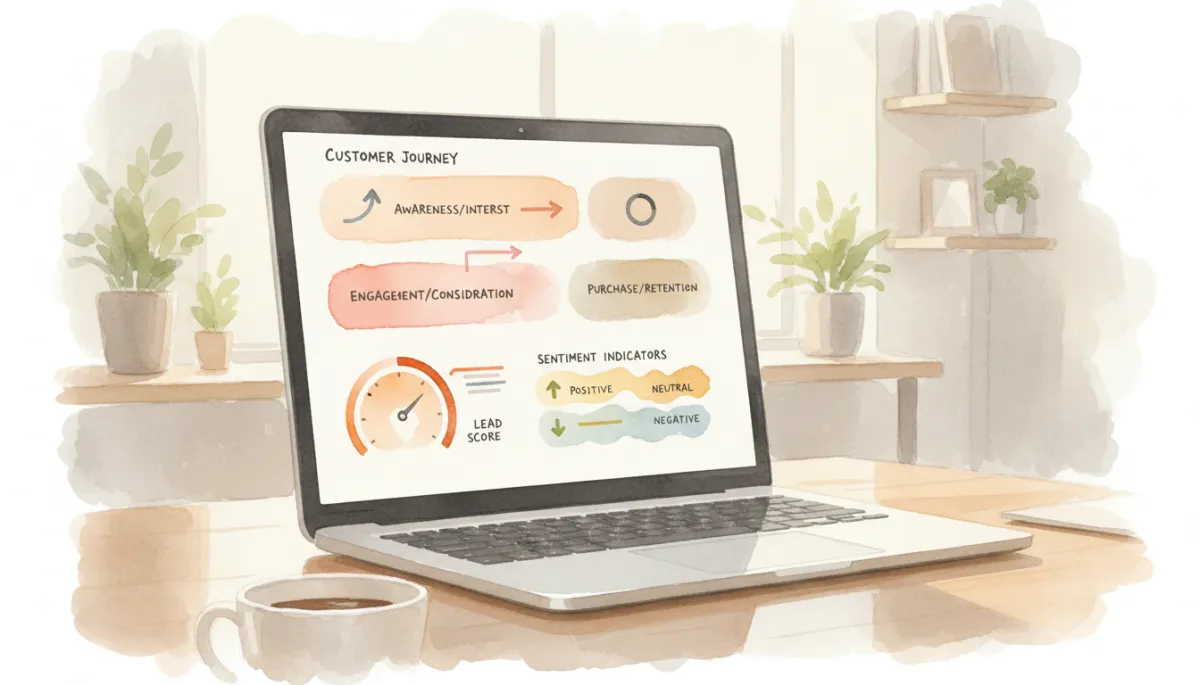 AI CRM dashboard visualizing customer journeys and relationship health in a professional setting AI CRM dashboard visualizing customer journeys and relationship health in a professional setting