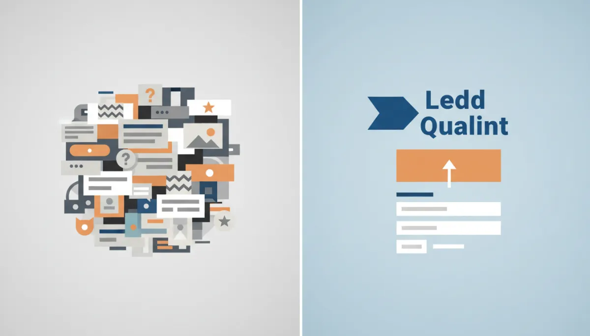 Comparison between generic lead generation page and intent-focused landing page Comparison between generic lead generation page and intent-focused landing page