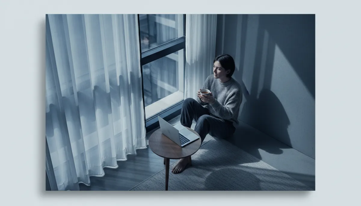 Person taking a quiet break with tea to restore energy