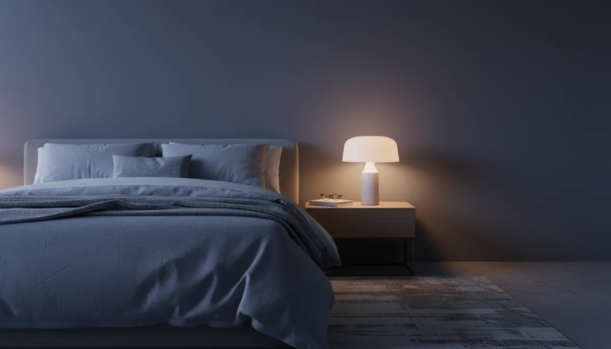 Calm bedroom setup supporting a healthy sleep routine