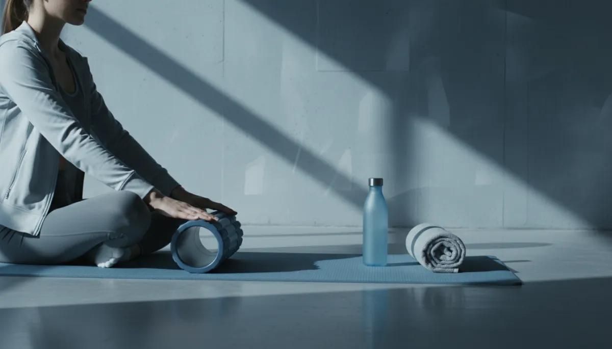 Person using a foam roller as part of a recovery routine