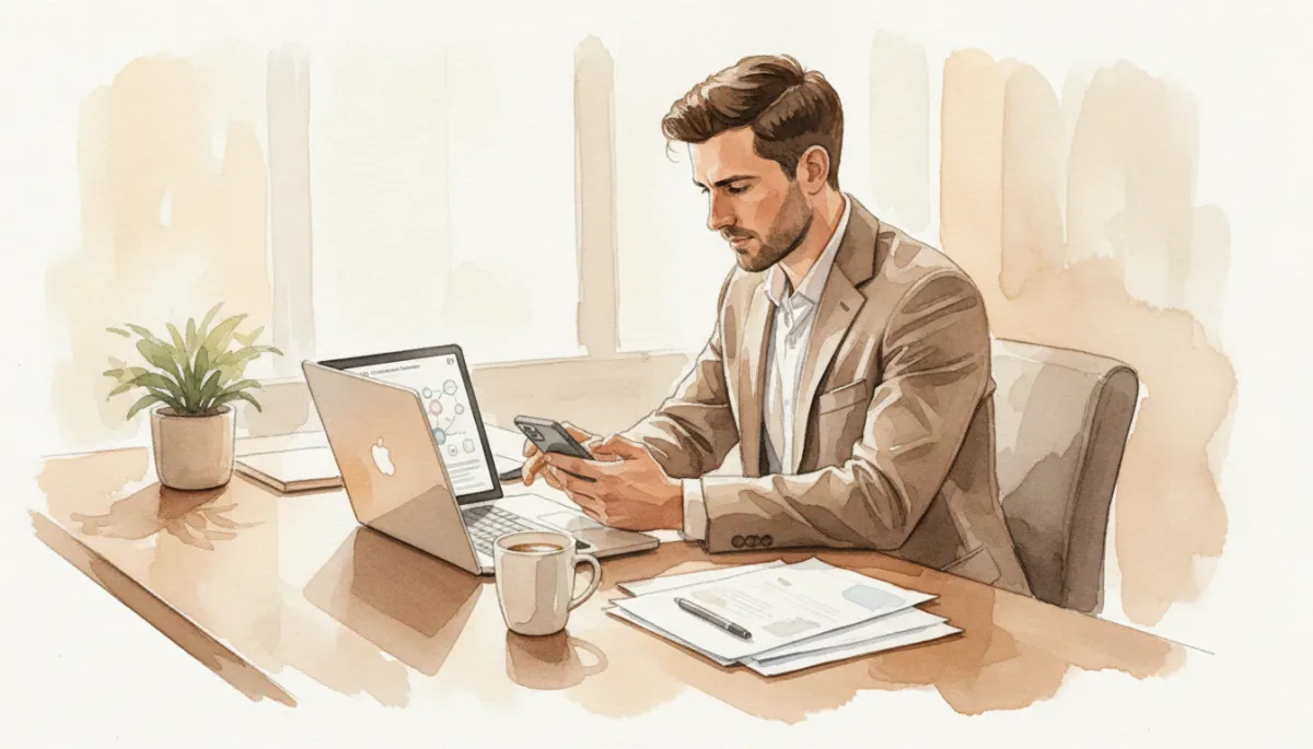 Finanzberater nutzt Smartphone und CRM mit gebündelter Kommunikation