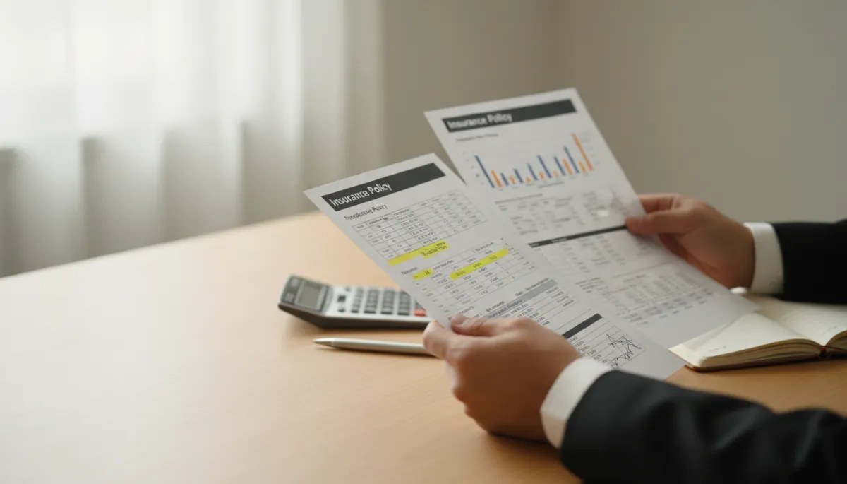 Advisor comparing life insurance coverage options and premiums side by side