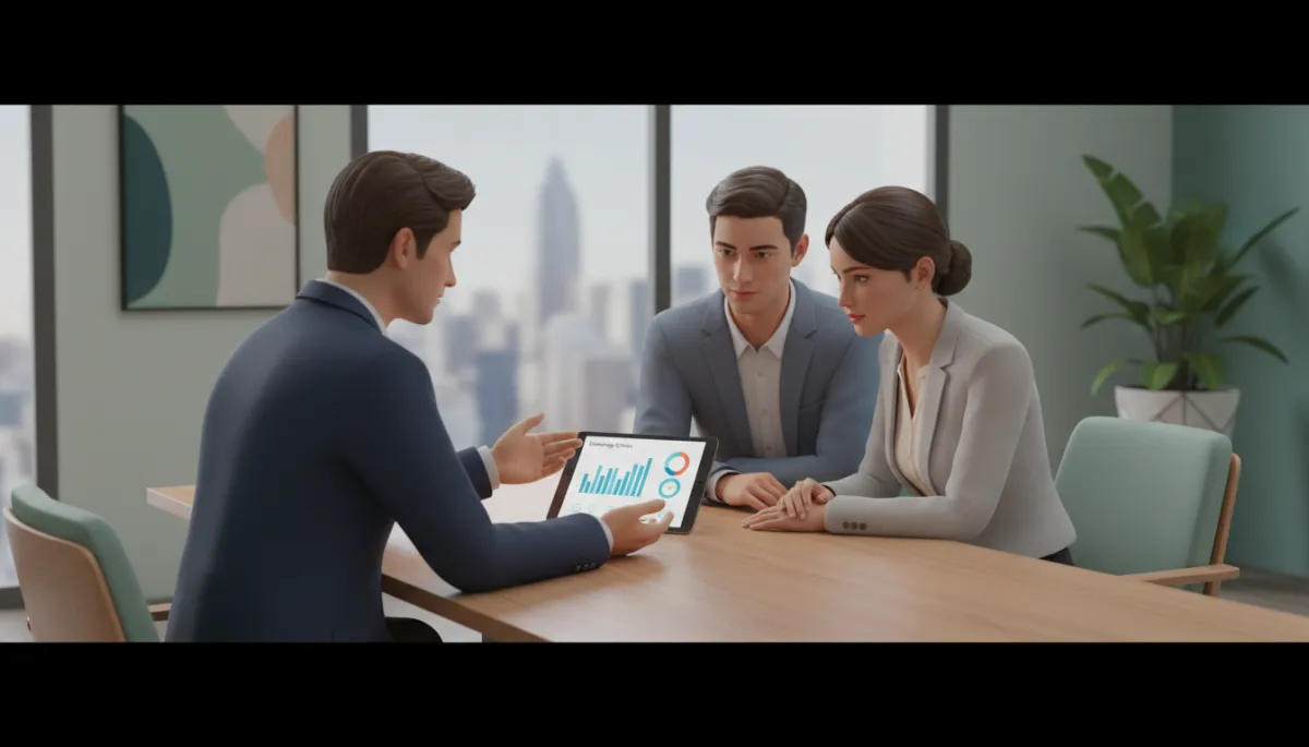 Advisor explaining mortgage protection and life insurance options