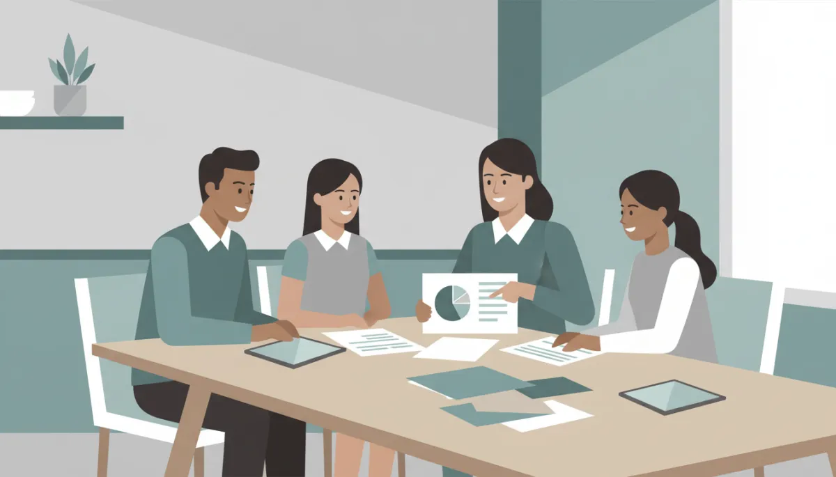 Family reviewing financial protection and savings options with an advisor