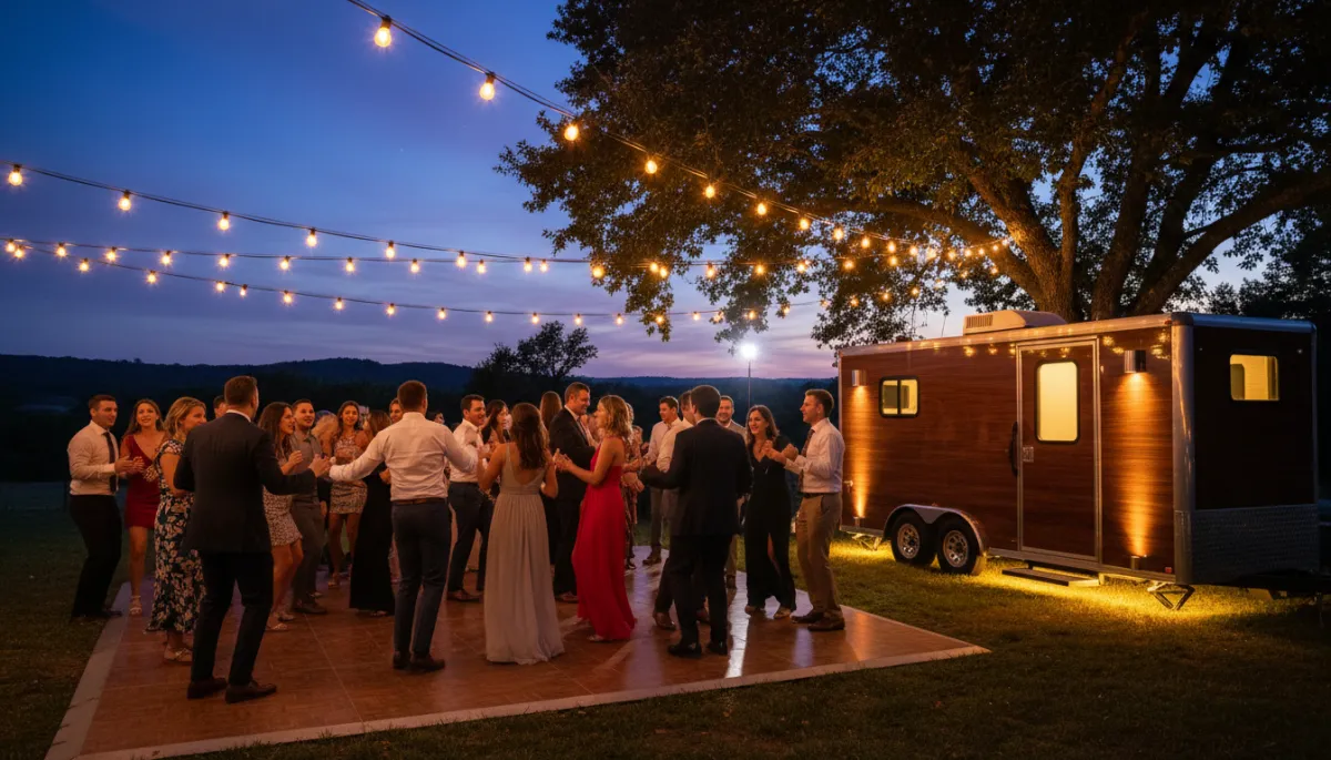 Outdoor wedding restroom trailer rental Outdoor wedding restroom trailer rental