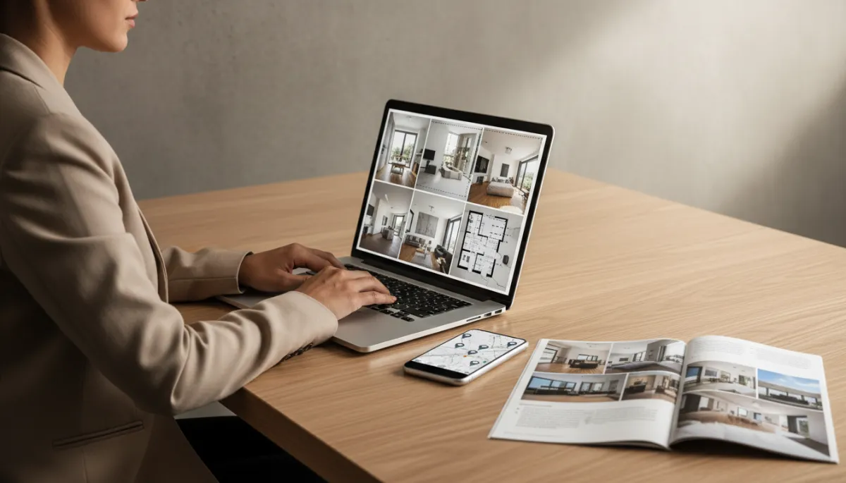 Real estate agent preparing a marketing plan for a home listing