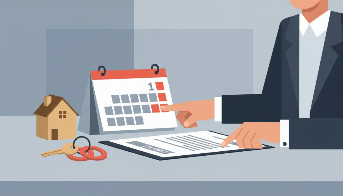 Real estate agent aligning sale and purchase timelines on a calendar