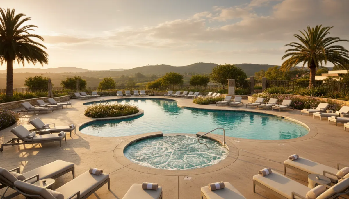 Upscale community pool and spa area in Rancho Conejo
