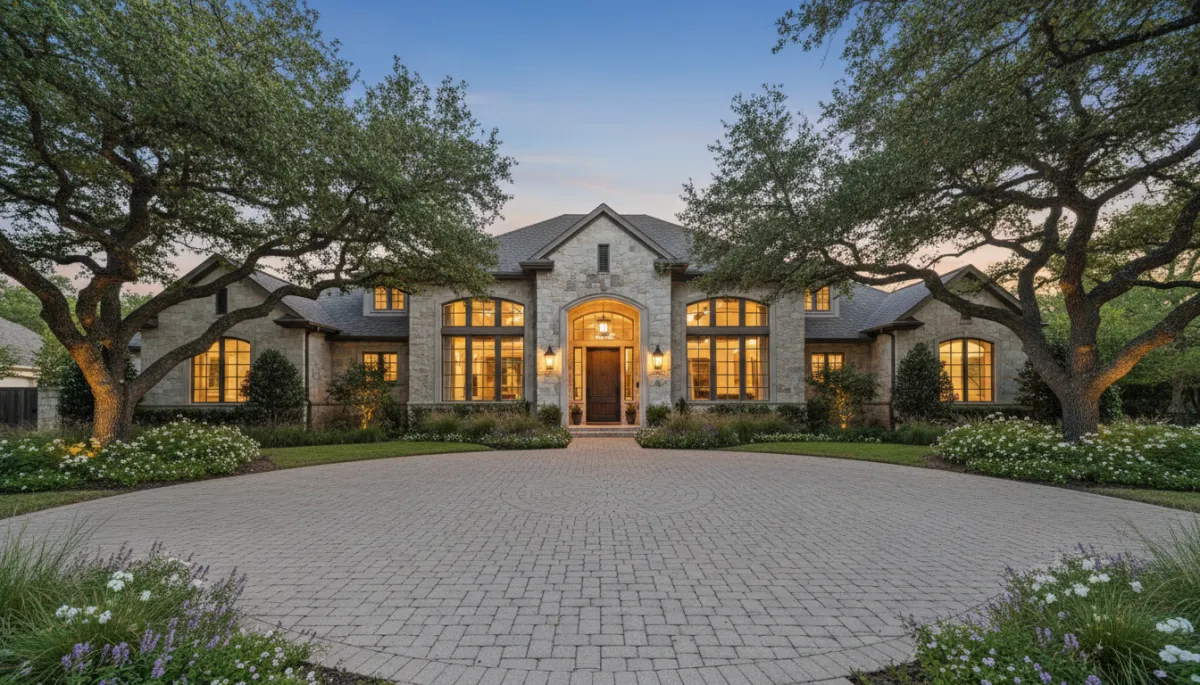 Luxury home positioned at the end of a quiet cul-de-sac
