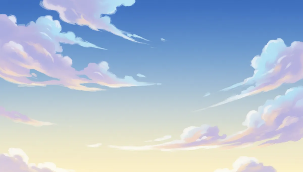 Abstract illustration of gentle clouds drifting across a clear sky, symbolizing thoughts passing through awareness without attachment Abstract illustration of gentle clouds drifting across a clear sky, symbolizing thoughts passing through awareness without attachment