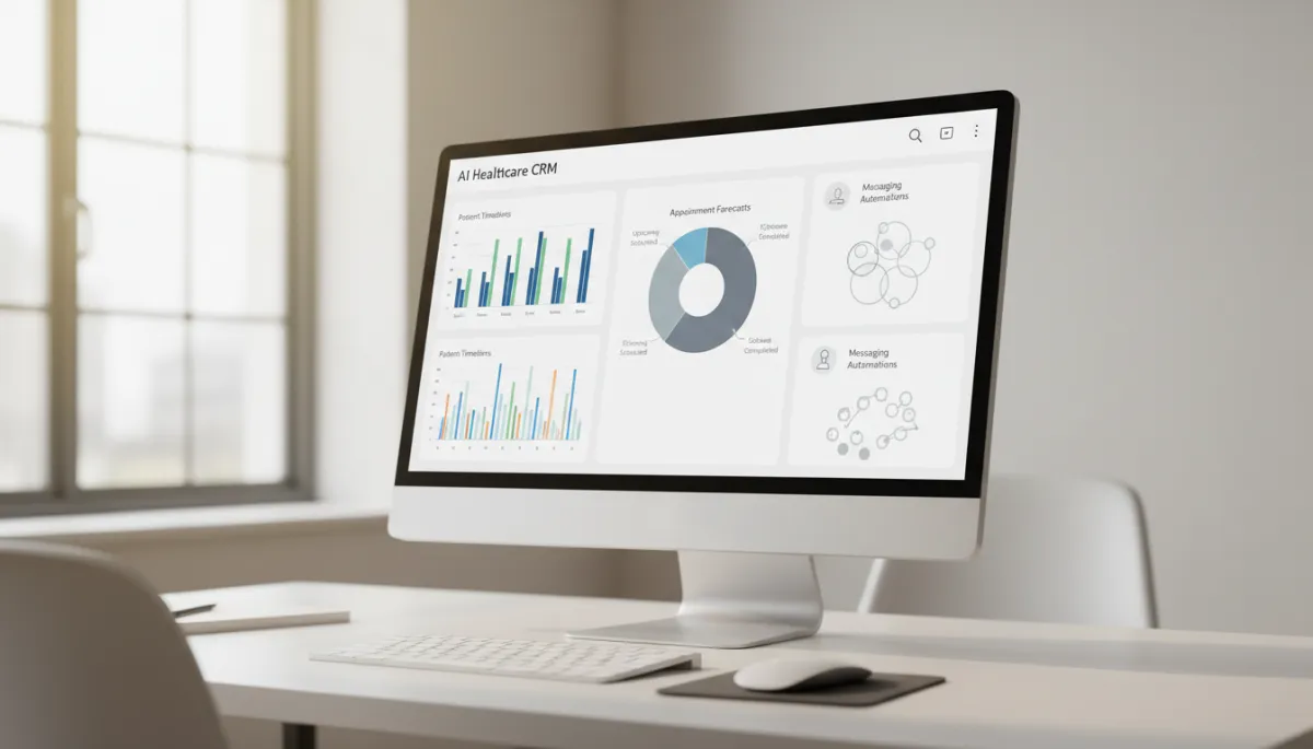 AI-powered healthcare CRM dashboard for a dental clinic