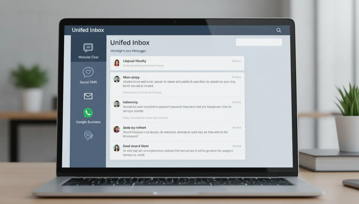 Unified inbox dashboard consolidating multiple communication channels