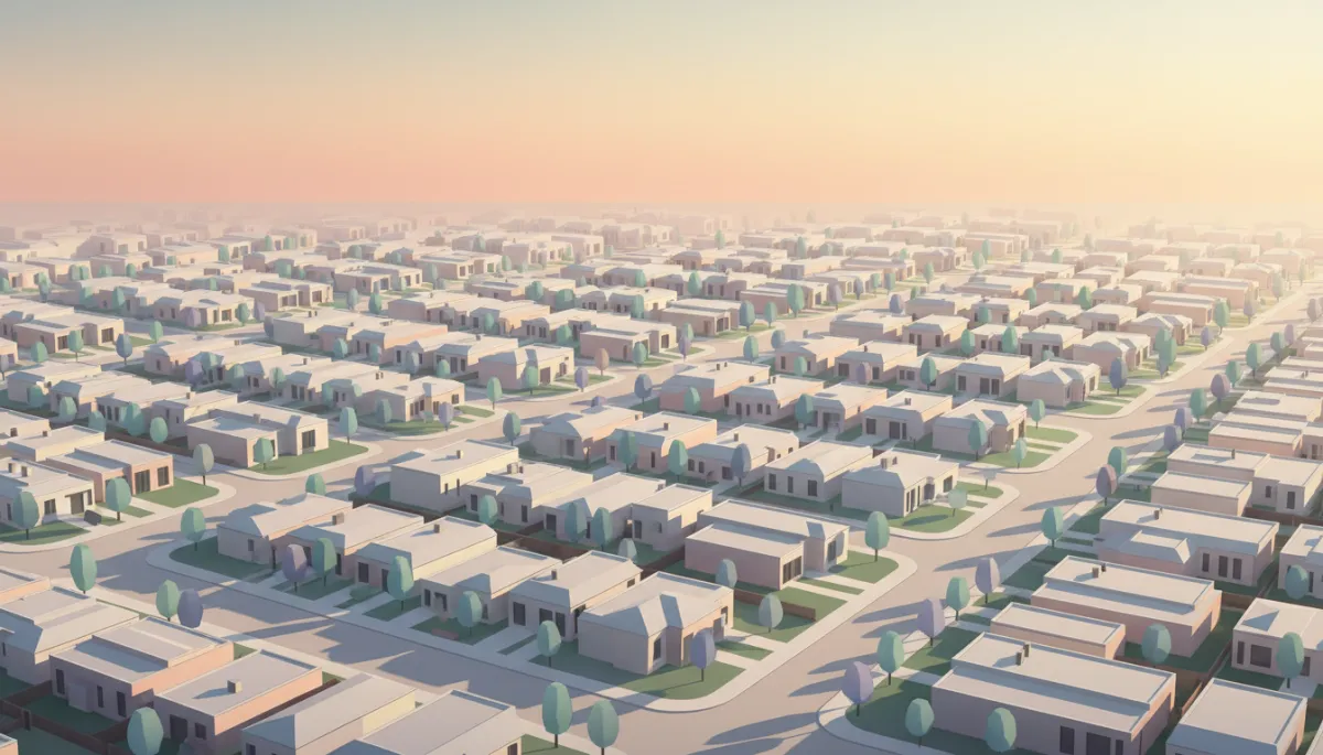Suburban homes reflecting stability in the housing market