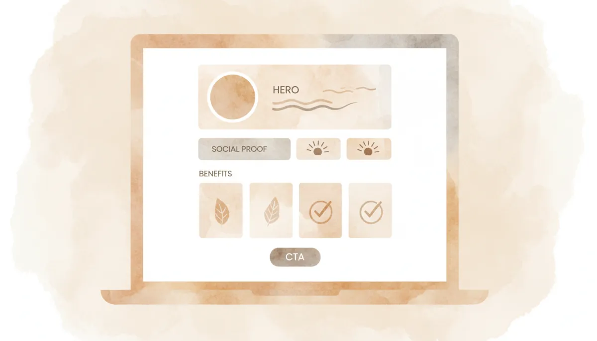 Wireframe of a high-converting homepage layout