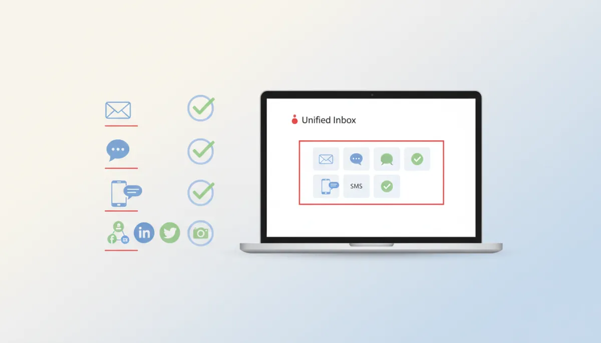 Checklist showing all customer communication channels reviewed in order