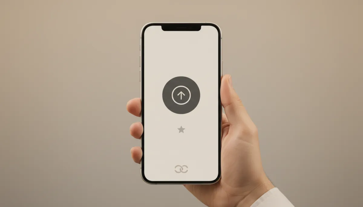 Smartphone showing an easy one-click review request interface