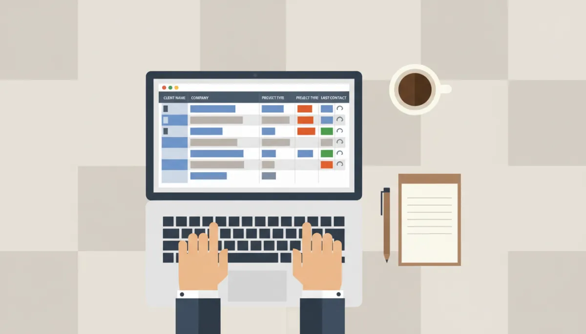 Customer list being updated in Google Sheets by a business owner Customer list being updated in Google Sheets by a business owner