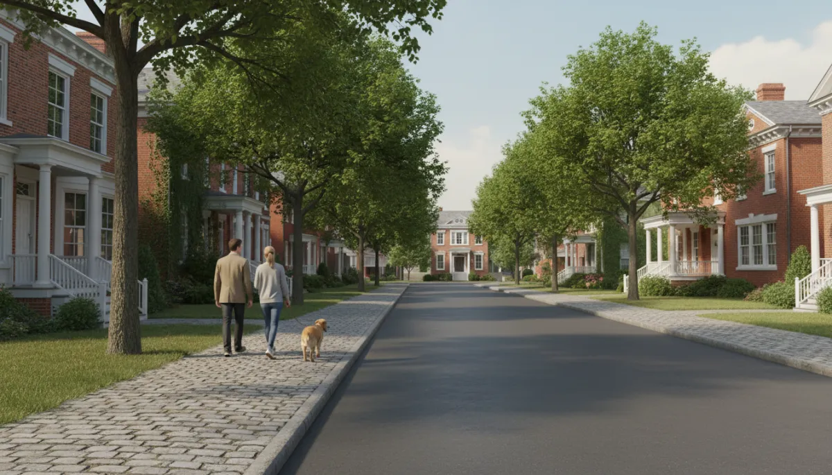 Professional view of a quiet residential street in a Memphis neighborhood