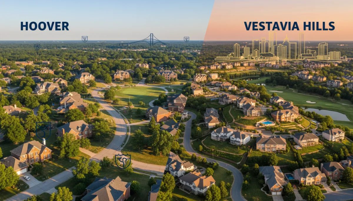 Comparison of Hoover and Vestavia Hills commute patterns to downtown Birmingham