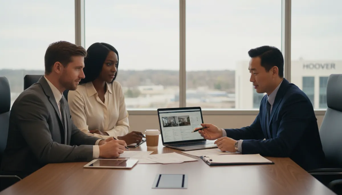 Couple meeting with a Hoover Alabama real estate agent