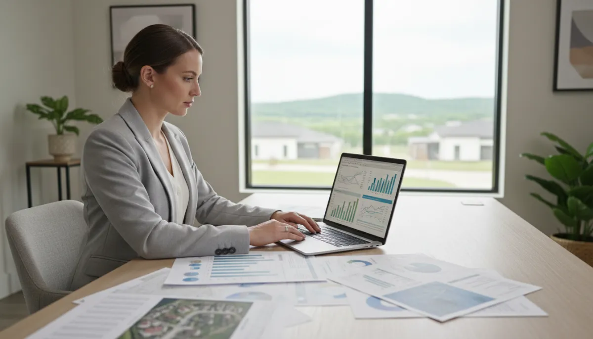 Real estate agent reviewing Hoover Alabama home pricing strategy and market data