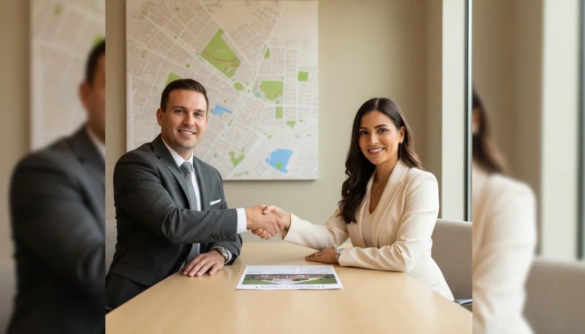 Real estate agents collaborating on selling a Hoover Alabama home