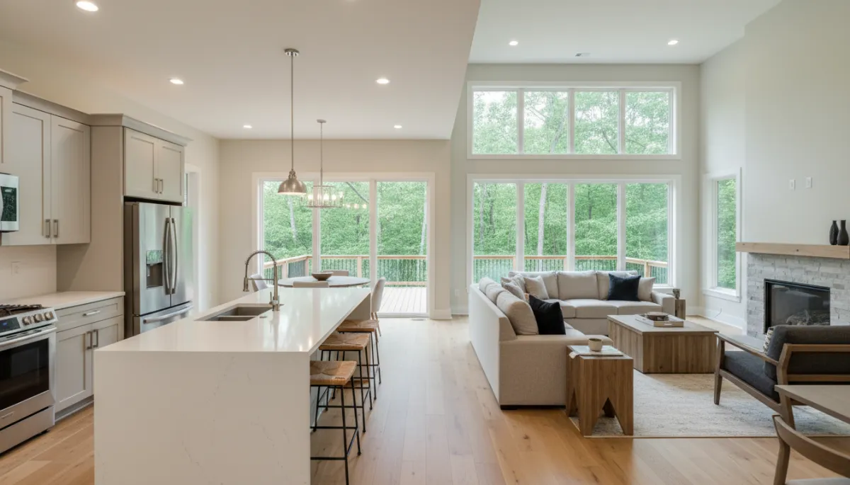 Updated interior of a Riverchase Hoover Alabama home with open living space