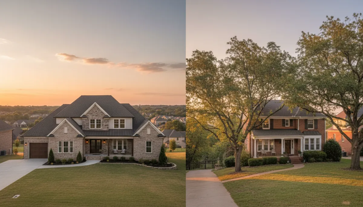Comparison of a newer Hoover home and an older Vestavia Hills home