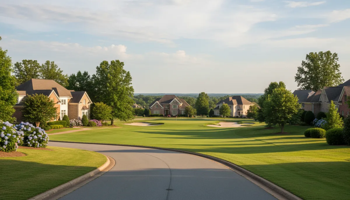 Upscale golf course homes in a Hoover Alabama community