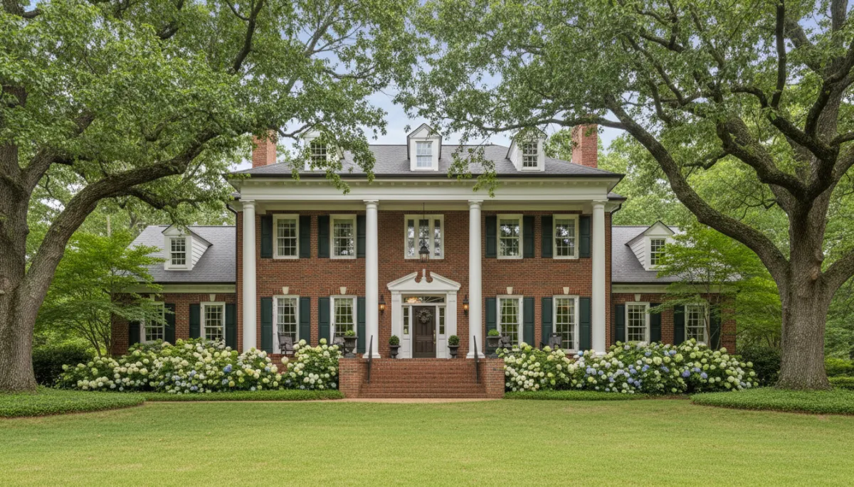 Stately brick single-family home in a Hoover Alabama neighborhood