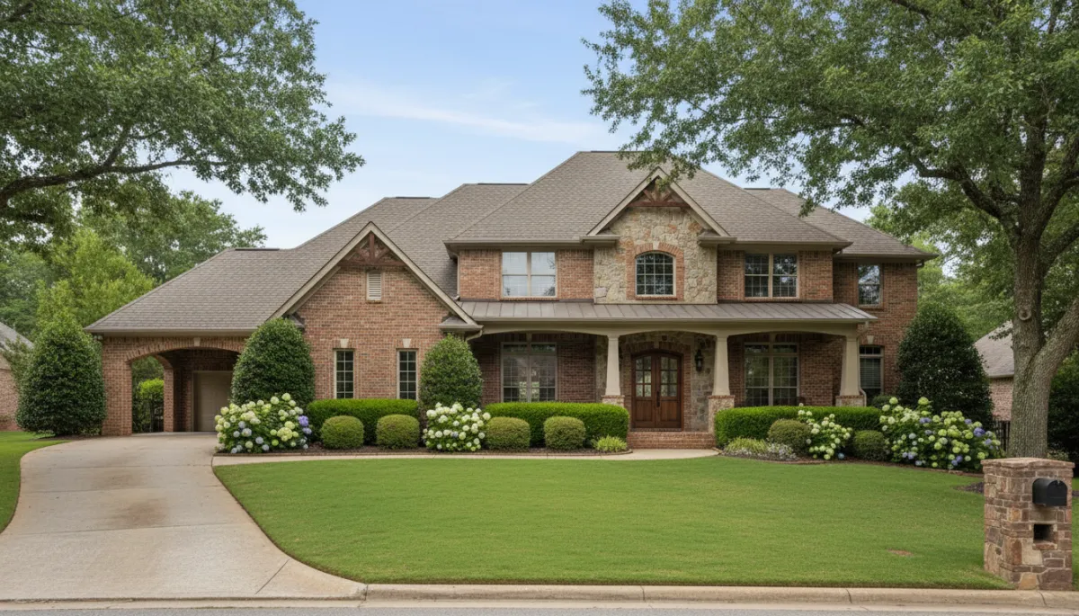 Brick home in Lake Cyrus neighborhood with craftsman details and landscaped yard