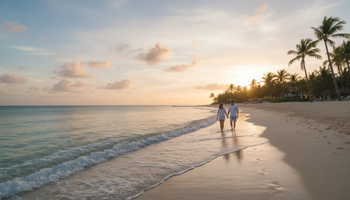 Relaxing beach scene in Punta Cana ideal for dental vacation recovery
