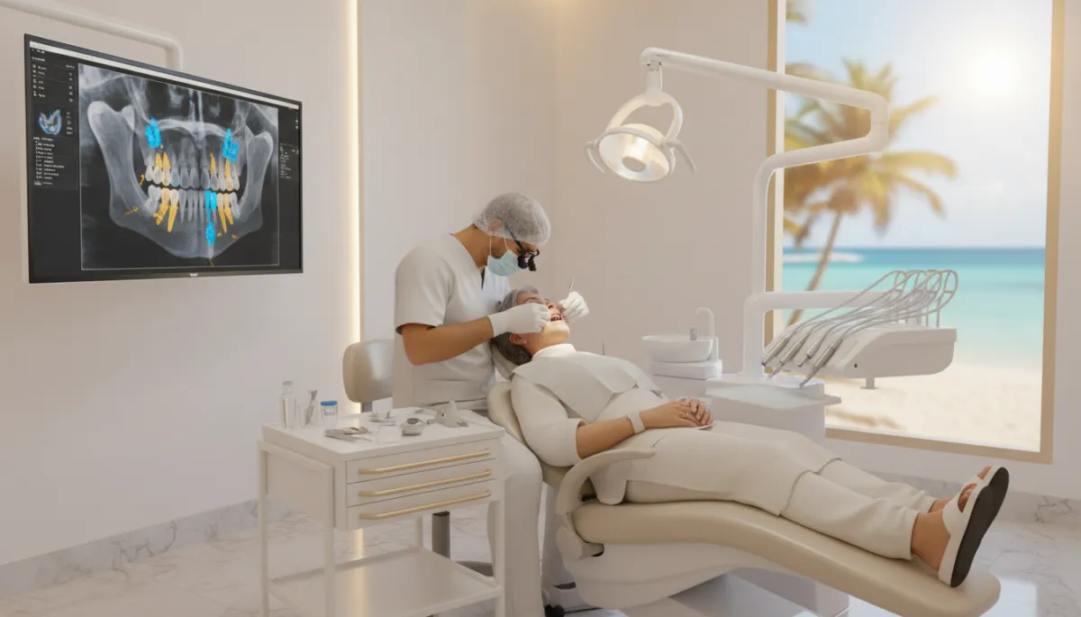 Modern implant procedure being performed in a Punta Cana dental clinic