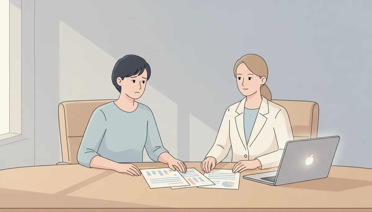 MSP owner reviewing the value and readiness of their business with an advisor MSP owner reviewing the value and readiness of their business with an advisor