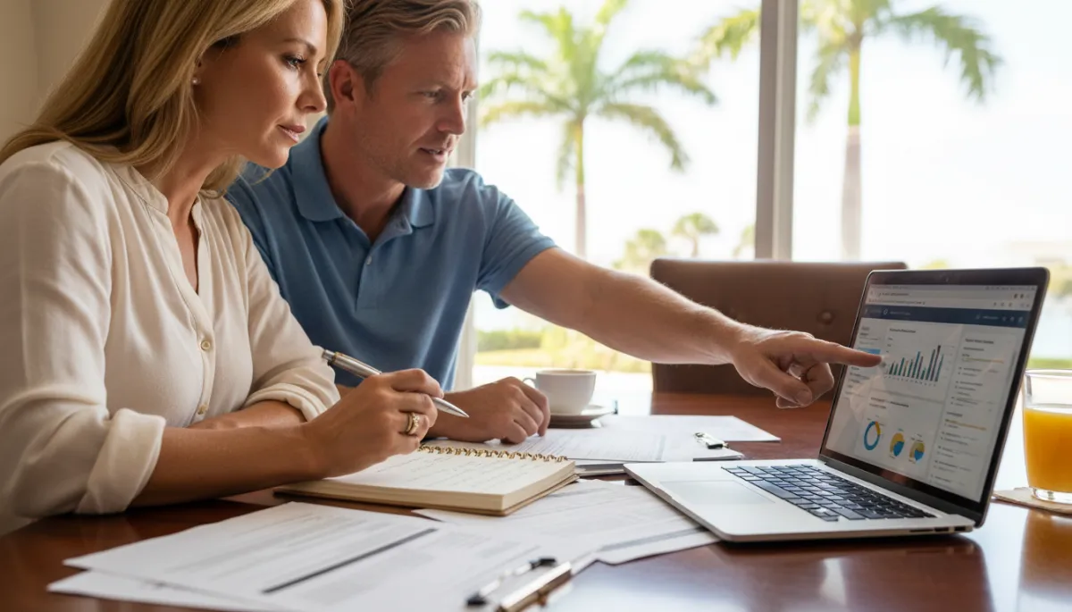 Florida homeowners reviewing their home equity and refinance options