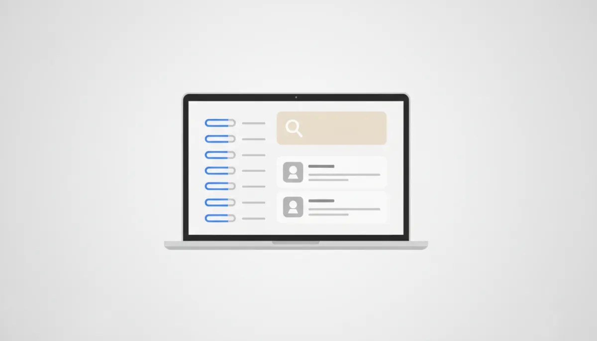 Illustration comparing traditional search results with highlighted answer box and map pack in modern clean neutral style Illustration comparing traditional search results with highlighted answer box and map pack in modern clean neutral style