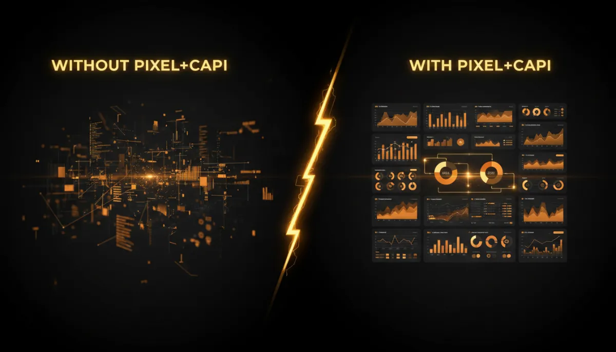Comparison of ad performance with and without Pixel and CAPI