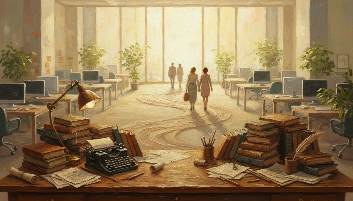 Canvas oil painting symbolizing the journey from messy finances to clean books Canvas oil painting symbolizing the journey from messy finances to clean books