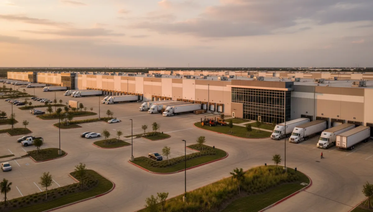 Modern industrial logistics park under construction in Houston Modern industrial logistics park under construction in Houston