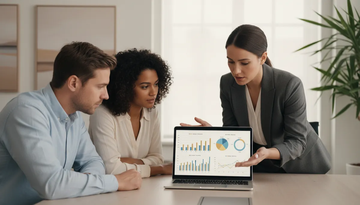 Financial advisor reviewing tax-efficient exit scenarios with local business owners