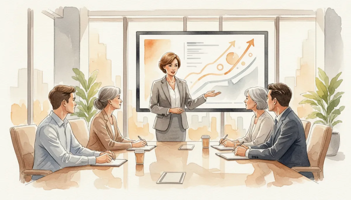 Advisor explaining multigenerational financial strategy to business owners