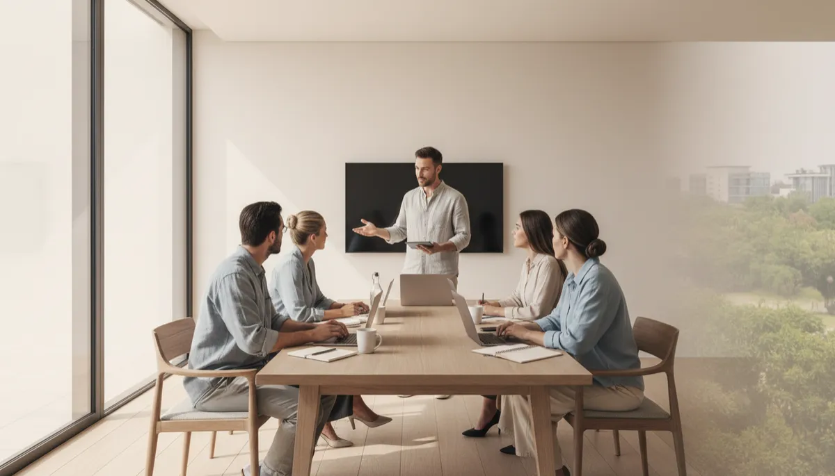 Business team using a private home for a strategy retreat under the Augusta Rule